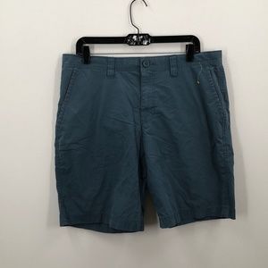 Columbia Mens Blue Flat Front Side And Back Pockets Chino Shorts Size 34X10